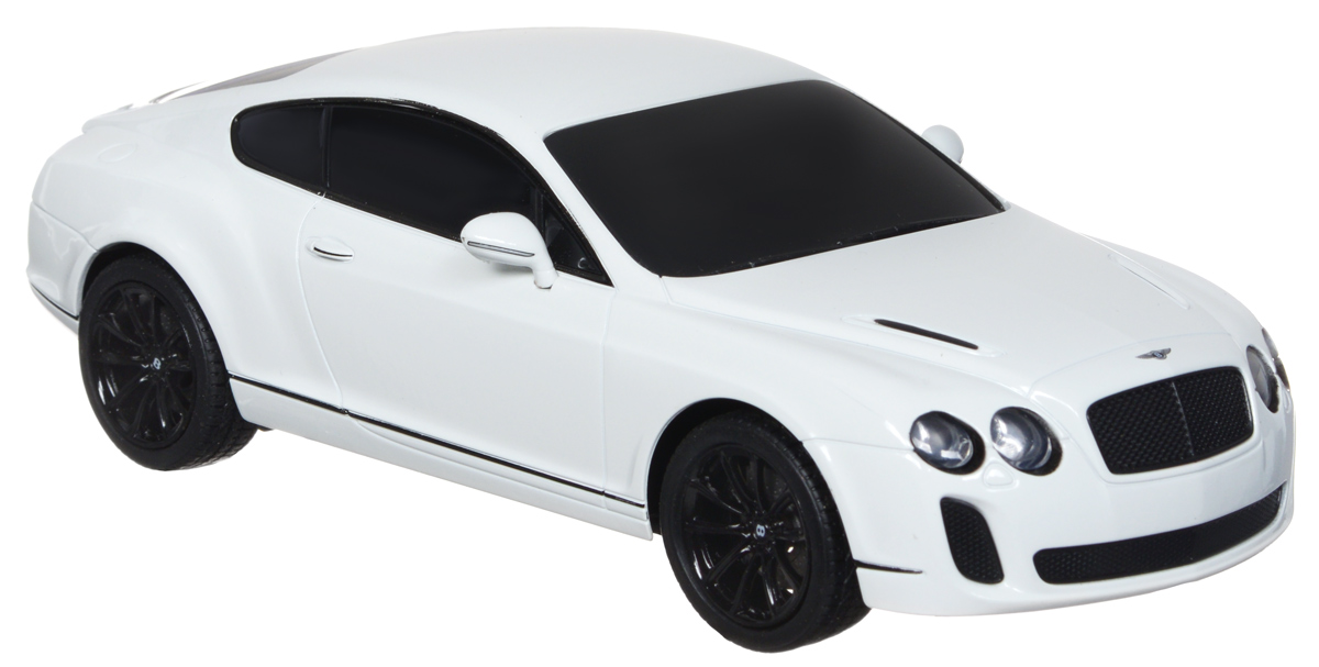 Welly Радиоуправляемая модель Bentley Continental Supersports масштаб 1:2484003 Welly Радиоуправляемая модель Bentley Continental Supersports масштаб 1:2484003Радиоуправляемая модель Welly Bentley Continental Supersports обязательно привлечет внимание взрослого и ребенка и понравится любому, кто увлекается автомобилями. Маневренная и реалистичная уменьшенная копия Bentley Continental Supersports выполнена в точной детализации с настоящим автомобилем в масштабе 1/24. Управление машинкой происходит с помощью пульта. Автомобиль двигается вперед и назад, поворачивает направо и налево. Радиус действия пульта - 8 метров. Колеса игрушки прорезинены и обеспечивают плавный ход, машинка не портит напольное покрытие. Радиоуправляемые игрушки способствуют развитию координации движений, моторики и ловкости. Ваш ребенок часами будет играть с моделью, придумывая различные истории и устраивая соревнования. Порадуйте его таким замечательным подарком! Питание: для работы машинки - 3 батарейки напряжением 1,5V типа АА; для работы пульта - 2 батарейки напряжением 1,5V типа АА (не входят в комплект).