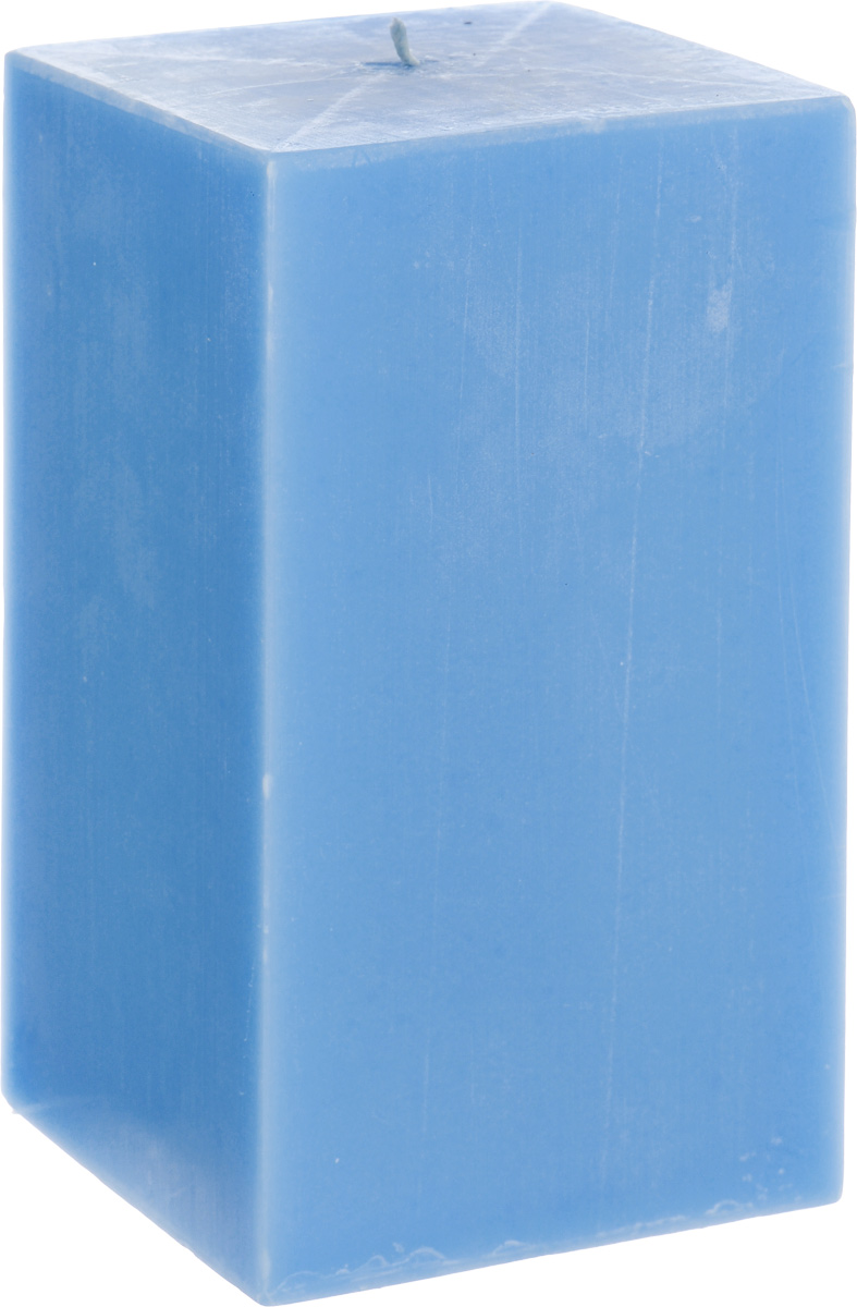 Свеча декоративная Proffi "Квадрат", цвет: голубой, 9,5 х 9,5 х 17,5 см