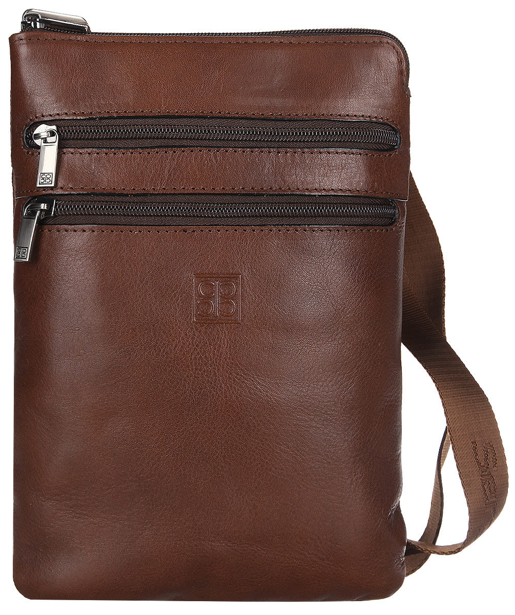Сумка-планшет мужская Sergio Belotti, цвет: коричневый. 9328-179328-17 milano brown Сумка-планшет мужская Sergio Belotti, цвет: коричневый. 9328-179328-17 milano brownСтильная мужская сумка-планшет Sergio Belotti выполнена из натуральной кожи с зернистой фактурой и оформлена металлической фурнитурой и символикой бренда. Изделие содержит одно отделение, которое закрывается на застежку-молнию. Внутри изделия размещены: врезной карман на молнии, а также накладной карман для телефона, который оснащен липучкой. Снаружи, в лицевой стенке сумки, расположены два врезных кармана на молниях, внутри одного расположены четыре кармашка для кредитных карт. В тыльной стенке изделия размещен врезной карман на молнии. Сумка оснащена практичным плечевым ремнем регулируемой длины. Практичная сумка-планшет станет стильным аксессуаром, который идеально дополнит ваш образ.