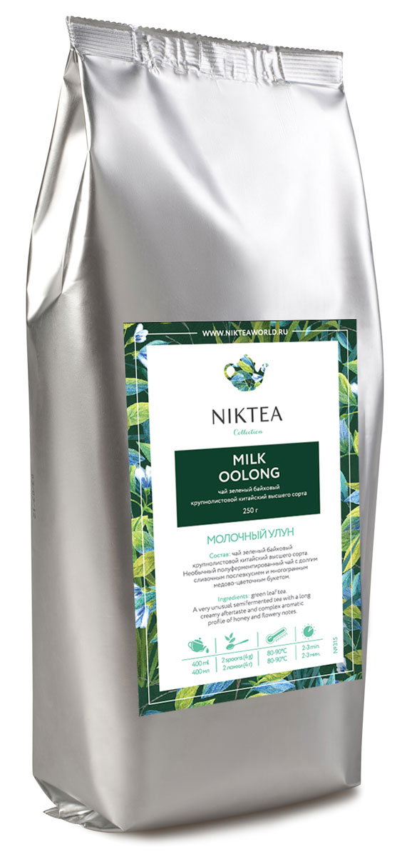 Niktea Milk Oolong зеленый листовой чай, 250 гTALTHA-DP0012 Niktea Milk Oolong зеленый листовой чай, 250 гTALTHA-DP0012Niktea Milk Oolong - необычный полуферментированный зеленый листовой чай с долгим сливочным послевкусием и многогранным медово-цветочным букетом. NikTea следует правилу качество чая - это отражение качества жизни и гарантирует: Тщательно подобранные рецептуры в коллекции топовых позиций-бестселлеров. Контролируемое производство и сертификацию по международным стандартам. Закупку сырья у надежных поставщиков в главных чаеводческих районах, а также в основных центрах тимэйкерской традиции - Германии и Голландии. Постоянство качества по строго утвержденным стандартам. NikTea - это два вида фасовки - линейки листового и пакетированного чая в удобной технологичной и информативной упаковке. Чай обладает многофункциональным вкусоароматическим профилем и подходит для любого типа кухни, при этом постоянно осуществляет оптимизацию базовой коллекции в соответствии с новыми тенденциями чайного рынка. Листовая коллекция NikTea...