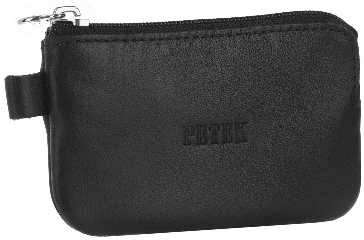 Ключница Petek 1855, цвет: черный. 533.000.01533.000.01 Black Ключница Petek 1855, цвет: черный. 533.000.01533.000.01 BlackСтильная ключница Petek 1855 выполнена из натуральной кожи и оформлена фирменным тиснением. Изделие закрывается на застежку-молнию. Внутри находится металлическое кольцо на цепочке. Ключница упакована в фирменную коробку. Этот аксессуар станет замечательным подарком человеку, ценящему качественные и практичные вещи.