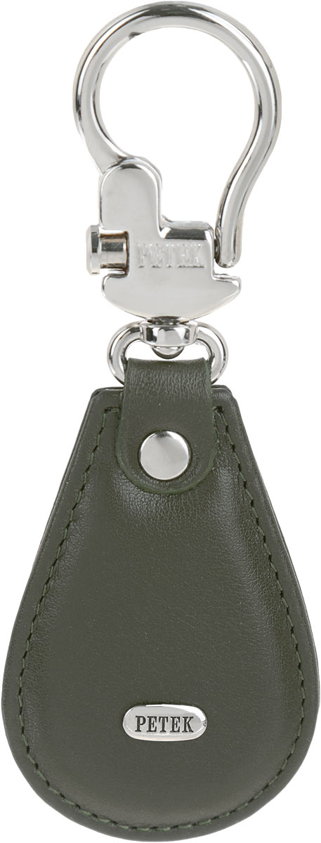 Брелок женский Petek 1855, цвет: оливковый. 508.4000.09508.4000.09 Green Брелок женский Petek 1855, цвет: оливковый. 508.4000.09508.4000.09 GreenСтильный женский брелок Petek 1855 выполнен из натуральной кожи. Изделие оформлено металлической пластиной с гравировкой бренда и оснащено металлическим карабином. Брелок упакован в фирменную коробку. Такой брелок станет стильным дополнением к ключам.