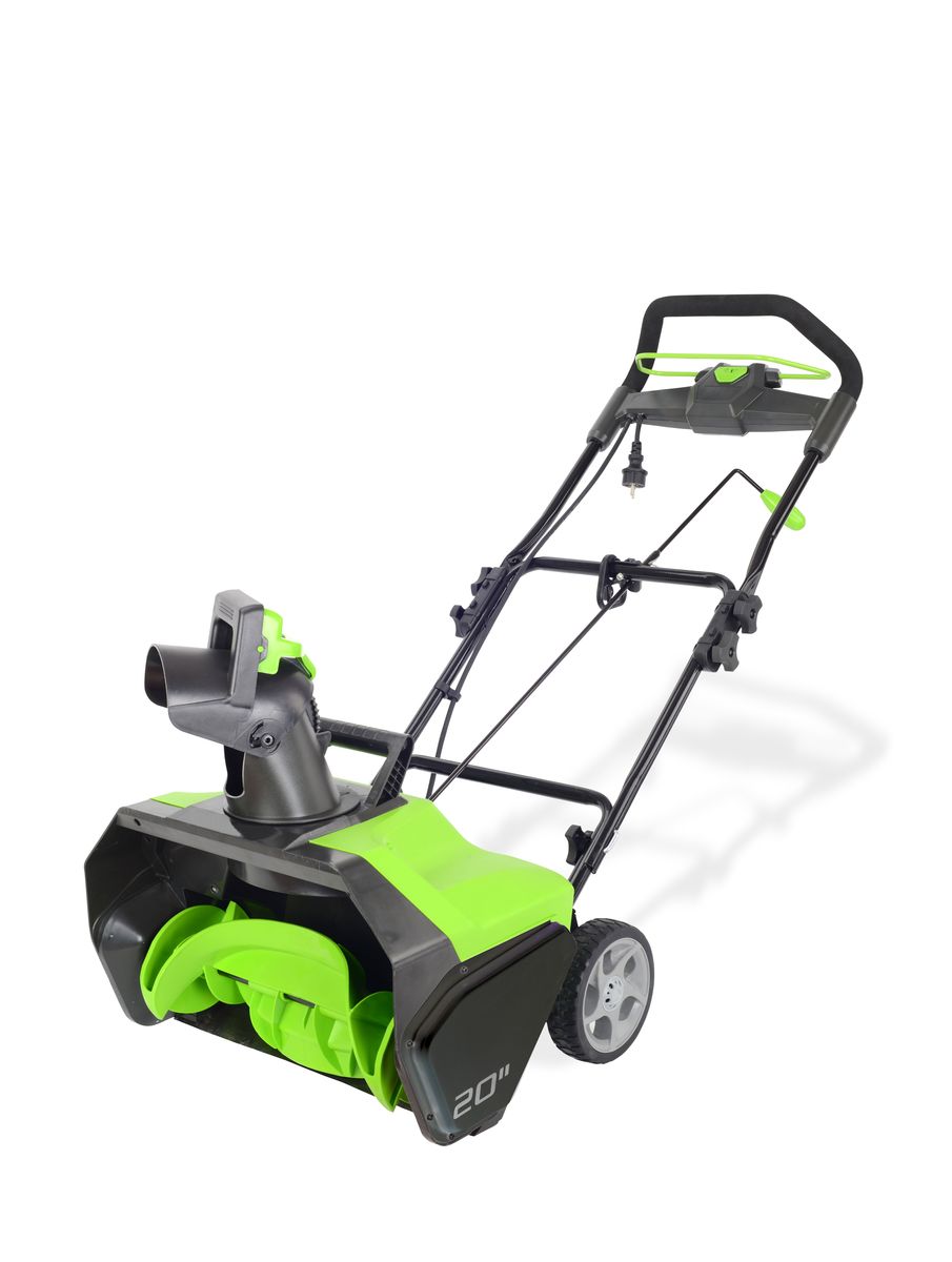 Снегоуборщик электрический Greenworks 1800 Вт 51 см2600507 Снегоуборщик электрический Greenworks 1800 Вт 51 см2600507Рабочая ширина 50,8 см. Рабочая глубина 25,4 см. Гарантируемый предельный уровень звуковой мощности 101 децибел Дальность выброса 6 метров
