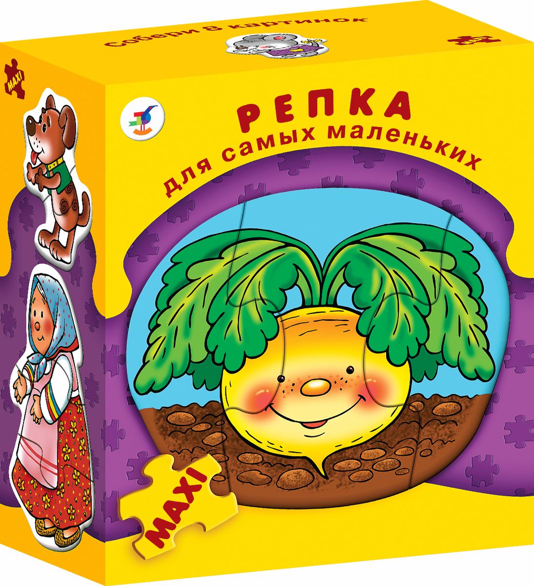 Дрофа-Медиа Развивающая игра Репка2582 Дрофа-Медиа Развивающая игра Репка2582Развивающая игра Репка прекрасно подходит для первого знакомства малыша с мозаикой, способствует формированию навыка соединения целого изображения из двух-трех элементов. В игре набор из восьми персонажей сказки, состоящих из ярких крупных деталей, которые соединяются с помощью пазлового замка. Игра Репка помогает в развитии зрительного восприятия, мелкой моторики и координации движений рук, наглядно-образного мышления, памяти и внимания.