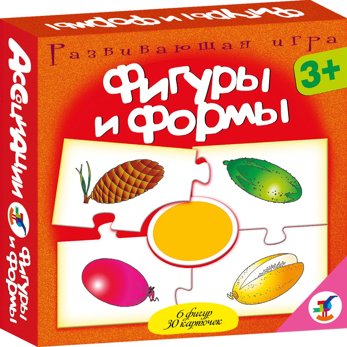 Дрофа-Медиа Обучающая игра Фигуры и формы2926 Дрофа-Медиа Обучающая игра Фигуры и формы2926Обучающая игра Дрофа-Медиа Фигуры и формы знакомит с геометрическими фигурами и различными формами, расширяет кругозор, развивает внимание, наблюдательность, мелкую моторику рук. Карточки соединяются друг с другом пазловым замком. Задача игроков - собрать вокруг центральной карточки с изображением геометрической фигуры, четыре карточки с изображением предметов такой же формы. Фигурная форма карточек поможет проверить, правильно ли подобраны картинки: если допущена ошибка, пазловый замок не соединится. В игре представлены следующие геометрические формы: квадрат, круг, овал, прямоугольник, треугольник, ромб.