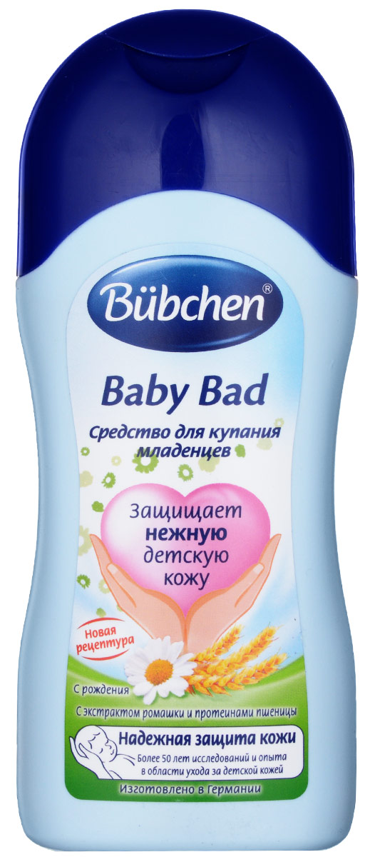 Bubchen Средство для купания младенцев Kamile 200 мл03.01.01.11335 Bubchen Средство для купания младенцев Kamile 200 мл03.01.01.11335Мягкое средство для купания младенцев Bubchen Baby Bad с лекарственными травами стабилизирует кислотно-щелочной баланс кожи и поддерживает ее естественную защитную функцию. Экстракты лекарственных растений уменьшают покраснения кожи, успокаивают нервную систему малыша и обеспечивают ему хорошее самочувствие. Сочетает в себе пену для ванны и мягкий шампунь. Особенности средства: с натуральными экстрактами ромашки, протеинами пшеницы и пантенолом; моющие вещества на растительной основе; pH-нейтрально; не содержит мыла; без консервантов и красителей; проверено дерматологами.