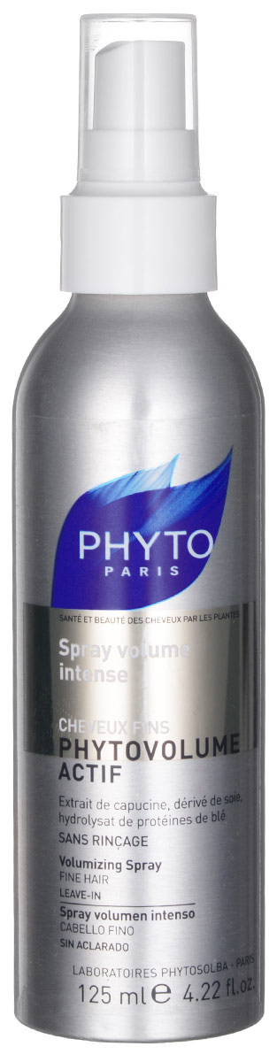 Phytosolba Спрей Phytovolume для придания объема 125 млP6509 Phytosolba Спрей Phytovolume для придания объема 125 млP6509ФИТОФОЛЮМ АКТИВ спрей создает прикорневой объем тонких волос, обволакивая стержень волоса и увеличивая его диаметр при помощи гидролизата кератина. Это позволяет придать волосам общий объем и сохранить укладку на более долгий срок. Не требует смывания. Не утяжеляет волосы.