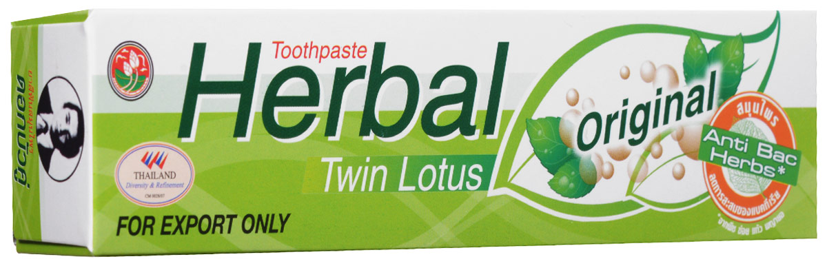 Twin Lotus Зубная паста Herbal Original С травами оригинальная, 100 г0013 Twin Lotus Зубная паста Herbal Original С травами оригинальная, 100 г0013Растительные зубные пасты Twin Lotus содержат более 96% натуральных ингредиентов, в подтверждение этого – темный цвет пасты, достигнутый благодаря смешиванию разных трав и процессу изготовления с использованием современного оборудования.