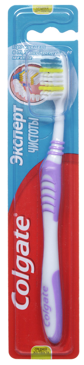 Colgate Зубная щетка Эксперт Чистоты средниеFVN52149/FCN21585/FCN21162 Colgate Зубная щетка Эксперт Чистоты средниеFVN52149/FCN21585/FCN21162Мягкая резиновая подушечка для чистки языка, которая удаляет бактерии, вызывающие неприятный запах изо рта. Разноуровневые щетинки с выступающими кончиками очищают задние коренные зубы, а также труднодоступные места полости рта.