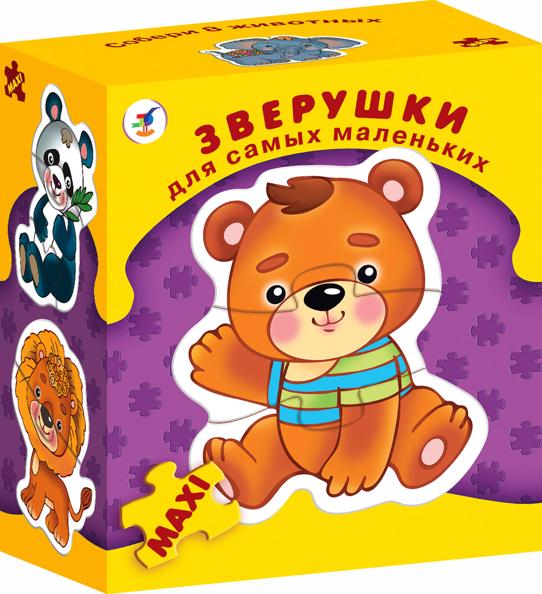 Дрофа-Медиа Развивающая игра Зверушки2397 Дрофа-Медиа Развивающая игра Зверушки2397Развивающая игра Зверушки прекрасно подходит для первого знакомства малыша с мозаикой, способствует формированию навыка соединения целого изображения из двух-трех элементов. В игре набор из восьми картинок с забавными зверушками, состоящих из ярких крупных деталей, которые соединяются с помощью пазлового замка. Игра Зверушки помогает в развитии зрительного восприятия, мелкой моторики и координации движений рук, наглядно-образного мышления, памяти и внимания.