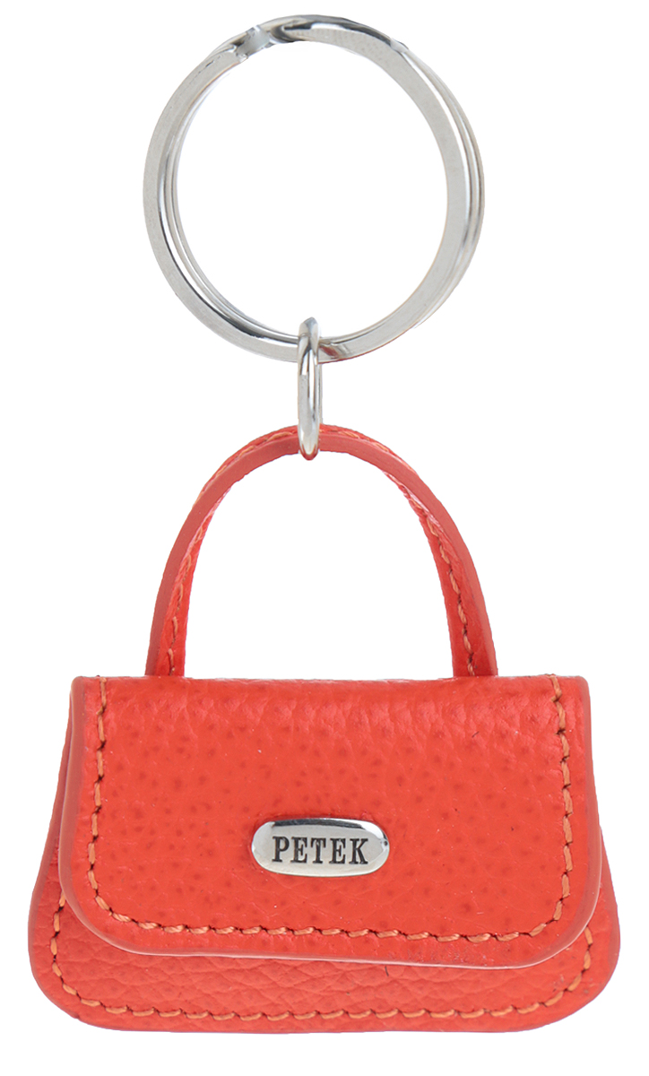 Брелок женский Petek 1855, цвет: оранжевый. 1514.TB.TL21514.TB.TL2 Coralred Брелок женский Petek 1855, цвет: оранжевый. 1514.TB.TL21514.TB.TL2 CoralredСтильный женский брелок Petek 1855 выполнен из натуральной кожи с фактурным тиснением в виде сумочки. Сумочка закрывается на клапан с кнопкой. Модель оформлена металлической пластиной с гравировкой бренда и оснащена металлическим кольцом. Брелок упакован в фирменную коробку. Такой брелок станет стильным дополнением к ключам.