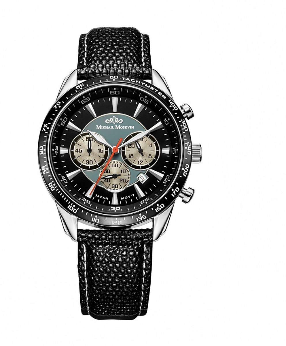Часы мужские наручные Mikhail Moskvin Elegance, цвет: серебряный, черный. 107S12L1107S12L1 Часы мужские наручные Mikhail Moskvin Elegance, цвет: серебряный, черный. 107S12L1107S12L1Стильные мужские часы Mikhail Moskvin Elegance изготовлены из высокотехнологичной гипоаллергенной нержавеющей стали, натуральной кожи и минерального стекла. Циферблат изделия оформлен символикой бренда. Корпус часов оснащен сложным кварцевым механизмом, степенью влагозащиты равной 3 Bar, а также устойчивым к царапинам минеральным стеклом. Дополнительные функции часов: хронограф, секундомер, суточное время. Стрелки дополнены светящимся составом. Ремешок часов оформлен декоративным тиснением под рептилию и застегивается на практичную пряжку, которая позволит с легкостью снимать и надевать часы. Часы поставляются в фирменной упаковке. Часы Mikhail Moskvin Elegance подчеркнут мужской характер и отменное чувство стиля их обладателя.