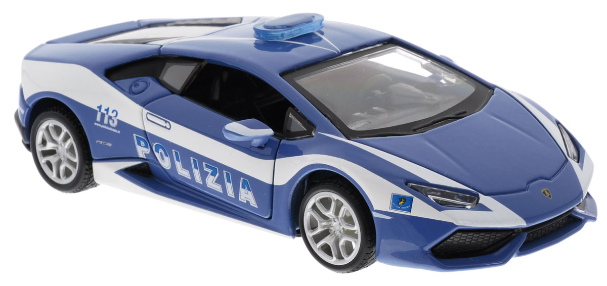 Bburago Модель автомобиля Lamborghini Huracan LP610-418-42024 Bburago Модель автомобиля Lamborghini Huracan LP610-418-42024Модель автомобиля Bburago Lamborghini Huracan LP610-4 является точной копией полицейской машины в масштабе 1:32. Благодаря броской внешности, а также великолепной точности настоящего автомобиля, модель станет подлинным украшением любой коллекции авто. Машина будет долго служить своему владельцу благодаря металлическому корпусу с элементами из пластика. Дверцы машины открываются, шины обеспечивают отличное сцепление с любой поверхностью пола. Модель автомобиля Bburago Lamborghini Huracan LP610- 4 обязательно понравится вашему ребенку и станет достойным экспонатом любой коллекции.
