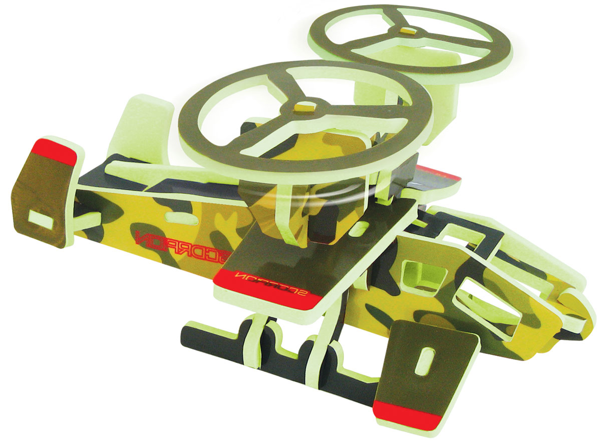 Bebelot 3D мягкий конструктор Военный вертолетBEB0706-012 Bebelot 3D мягкий конструктор Военный вертолетBEB0706-012Мягкий 3D конструктор Bebelot Военный вертолет привлечет внимание вашего ребенка и не позволит ему скучать. Конструктор состоит из 30 деталей, собрав которые, ребенок получит вертолет. Размер составных элементов конструктора очень удобен для того, чтобы ребенку было комфортно в него играть. Собирая конструктор, ребенок разовьет внимание, воображение, мелкую моторику рук, пространственное и логическое мышление, а собранная своими руками игрушка будет для него гораздо дороже, чем готовая - ведь он вложил в нее свой драгоценный труд.