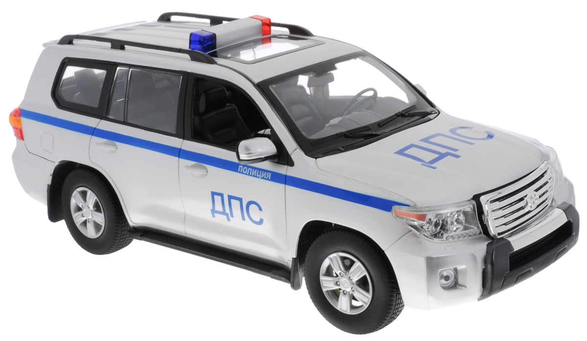 Rastar Радиоуправляемая модель Toyota Land Cruiser ДПС50200-51 Rastar Радиоуправляемая модель Toyota Land Cruiser ДПС50200-51Все дети хотят иметь в наборе своих игрушек ослепительные и невероятные машинки на радиоуправлении. Тем более если это машинки с мировым именем, с проработкой всех деталей, удивляющие приятным качеством и видом. Радиоуправляемая модель Rastar Toyota Land Cruiser ДПС обладает неповторимым стилем и спортивным характером. А серьезные габариты придают реалистичность в управлении. Машина отличается потрясающей маневренностью, динамикой и покладистостью. Это точная копия настоящего авто в масштабе 1:16. Возможные движения: вперед-назад, вправо-влево, остановка. Имеются световые и звуковые эффекты. Пульт управления работает на частоте 40 MHz. Для работы игрушки необходимы 5 батареек типа АА (не входят в комплект). Для работы пульта управления необходима 1 батарейка 9V (не входит в комплект).