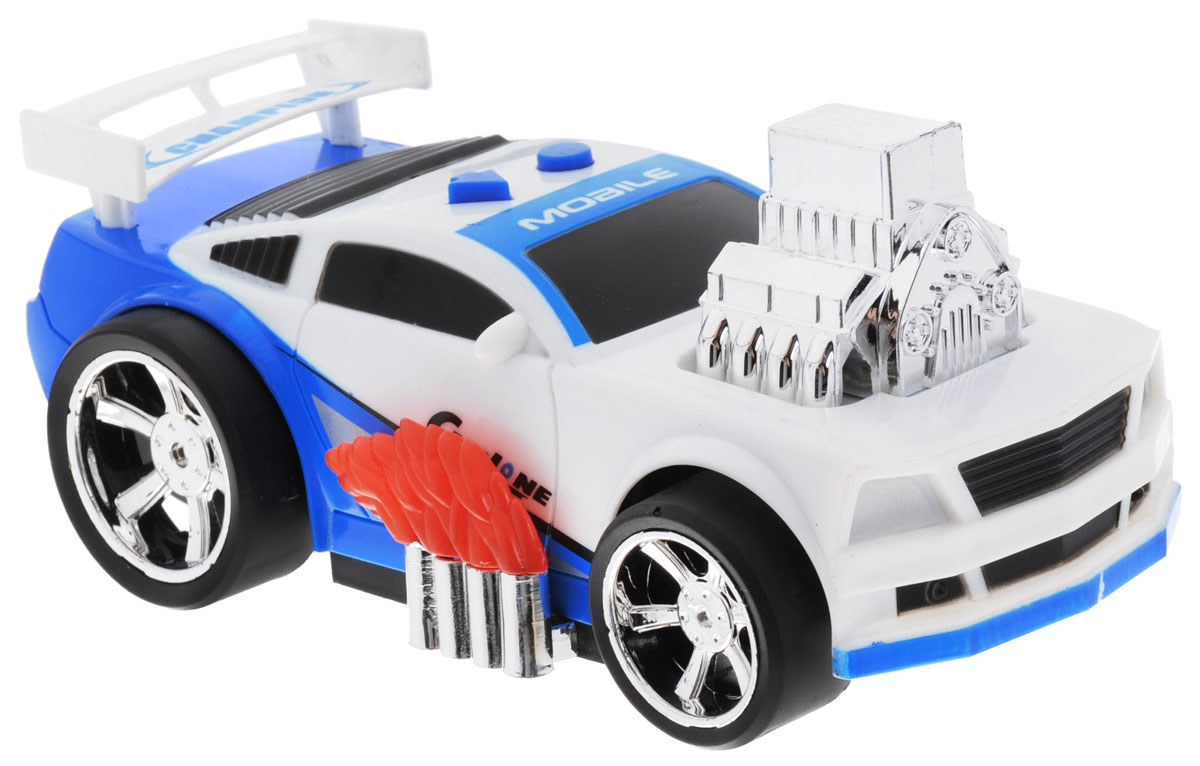 Big Motors Машина ChampionLD-2018A Big Motors Машина ChampionLD-2018AМашина тюнингованная Champion со звуковыми и световыми эффектами привлечет внимание вашего малыша и не позволит ему скучать. Великолепная модель тюнингованного гоночного авто, с языками пламени по бокам и блестящим мотором на капоте. При нажатии на кнопки машинка издает звуки настоящего гоночного автомобиля. Реалистичная модель тюнингованной машинки для детей дополнит автопарк вашего малыша, подойдет для игр дома и на природе. Для работы необходимо 2 батарейки типа АА (комплектуется демонстрационными).