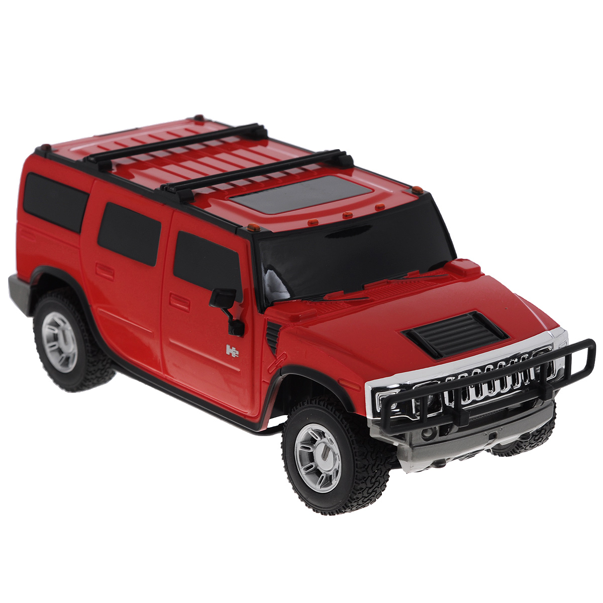 Rastar Радиоуправляемая модель Hummer H2 цвет красный масштаб 1:2728500_красный Rastar Радиоуправляемая модель Hummer H2 цвет красный масштаб 1:2728500_красныйРадиоуправляемая модель Hummer H2 обязательно привлечет внимание взрослого и ребенка и понравится любому, кто увлекается автомобилями. Маневренная и реалистичная уменьшенная копия Hummer H2 выполнена в точной детализации с настоящим автомобилем в масштабе 1/27. Управление машинкой происходит с помощью пульта. Машинка двигается вперед и назад, поворачивает направо и налево. Во время езды у нее можно включать свет фар. Радиус действия пульта - 15-45 метров. Колеса игрушки прорезинены и обеспечивают плавный ход, машинка не портит напольное покрытие. Радиоуправляемые игрушки способствуют развитию координации движений, моторики и ловкости. Ваш ребенок часами будет играть с моделью, придумывая различные истории и устраивая соревнования. Порадуйте его таким замечательным подарком! Питание: для работы машинки - 3 батарейки напряжением 1,5V типа АА; для работы пульта - 2 батарейки напряжением 1,5V типа АА (не входят в комплект).