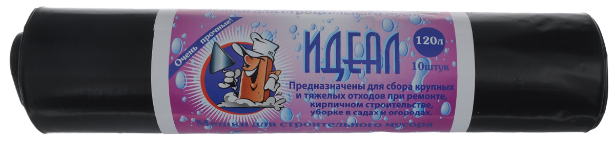Мешки для строительного мусора Идеал, 120 л, 10 штМШХ17980 Мешки для строительного мусора Идеал, 120 л, 10 штМШХ17980Мешки Идеал, выполненные из прочного полиэтилена, служат для вывозки и утилизации строительного мусора, крупных и тяжелых отходов. Возможно использование для мусорных контейнеров. Количество: 10 шт. Объем мешка: 120 л.