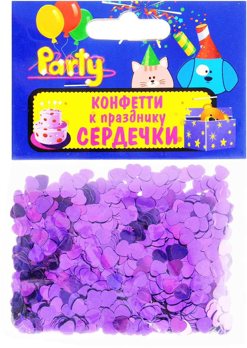 Action! Конфетти Сердечки цвет фиолетовый 14 гAPI0166 Action! Конфетти Сердечки цвет фиолетовый 14 гAPI0166Конфетти Action! Сердечки - неотъемлемый атрибут праздников, триумфальных шествий, а также свадебных торжеств. Выполнено из прочного материала в форме фиолетовых сердечек. Конфетти осыпают друг друга участники празднеств или его сбрасывают сверху. Конфетти, рассыпанное на столе, является необычной и привлекательной формой украшения праздничного застолья. Еще один оригинальный способ порадовать друзей и близких - насыпьте конфетти в конверт с открыткой - это будет неожиданный сюрприз! Это чудесное украшение принесет в ваш дом или офис незабываемую атмосферу праздничного веселья!