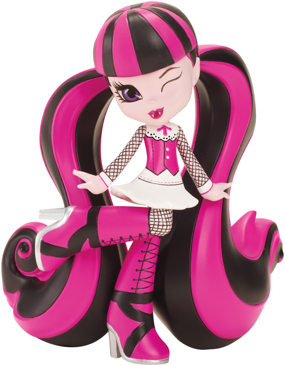 Monster High Фигурка DraculauraCFC83_CFC84 Monster High Фигурка DraculauraCFC83_CFC84Фигурка Monster High Draculaura обязательно понравится вашей малышке. Фигурка Дракулауры выполнена с длинными ярко-розовыми хвостиками с черными прядями. Одета героиня в короткое бело-розовое платье и оригинальные сапожки на каблуках. Ученики и учителя Школы монстров всегда отличались лютой оригинальностью. Они радовали нас своим присутствием в школьных коридорах, на танцах, на памятных фото. А теперь наши любимые персонажи Школы монстров стали виниловыми, чтобы удобнее было устроить выставку девочек-монстров! Эти неподвижные фигурки отлиты по современной технологии и воспроизводят классические наряды, в которых герои сериала впервые встретились с поклонниками. Фигурка выполнена из безопасного для ребенка материала - винила.