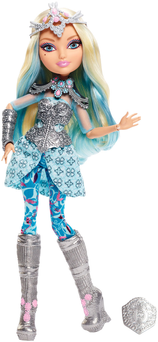 Ever After High Кукла Дарлинг Чарминг цвет одежды голубой серыйDHF33_DHF36 Ever After High Кукла Дарлинг Чарминг цвет одежды голубой серыйDHF33_DHF36Кукла Ever After High Дарлинг Чарминг станет отличным подарком для юной поклонницы мультфильма Игры Драконов! Дарлинг Чарминг - дочь короля Чарминга. Кукла имеет длинные светлые волосы с голубыми прядями, которые можно уложить в очаровательные прически. Наряд куклы состоит из короткого голубого платья, леггинсов и серебристых сапожек. Массивный корсет выполняет роль доспехов. Образ дополняют объемное ожерелье и тиара. В комплект с куколкой также входит кольцо для девочки. Игрушка выполнена из безопасных для здоровья ребенка материалов.