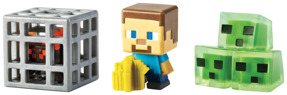 Minecraft Набор фигурок Фермер Стив, Рассадник пауков и Блоки слизиCGX24_DKD56 Minecraft Набор фигурок Фермер Стив, Рассадник пауков и Блоки слизиCGX24_DKD56Даже самым увлеченным игрокам иногда приходиться отключаться от компьютера. Теперь можно не расставаться с героями любимой игры, когда компьютер выключен. Набор фигурок Minecraft создан по популярной видеоигре Майнкрафт. В набор входят три фигурки. Все элементы изготовлены из качественного и безопасного материала и стилизованы под персонажей игры. Один из лучших подарков, который можно подарить поклонникам вселенной Майнкрафт.