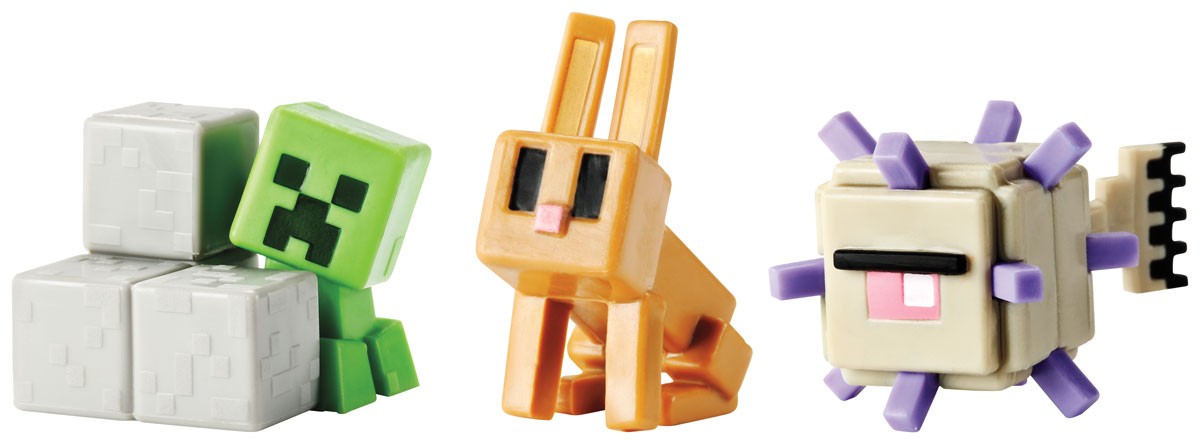 Minecraft Набор фигурок Elder Guardian, Sneaky Creeper & RabbitCGX24_DKD59 Minecraft Набор фигурок Elder Guardian, Sneaky Creeper & RabbitCGX24_DKD59Даже самым увлеченным игрокам иногда приходиться отключаться от компьютера. Теперь можно не расставаться с героями любимой игры, когда компьютер выключен. Набор фигурок Minecraft создан по популярной видеоигре Майнкрафт. В набор входят три фигурки. Все элементы изготовлены из качественного и безопасного материала и стилизованы под персонажей игры. Один из лучших подарков, который можно подарить поклонникам вселенной Майнкрафт.