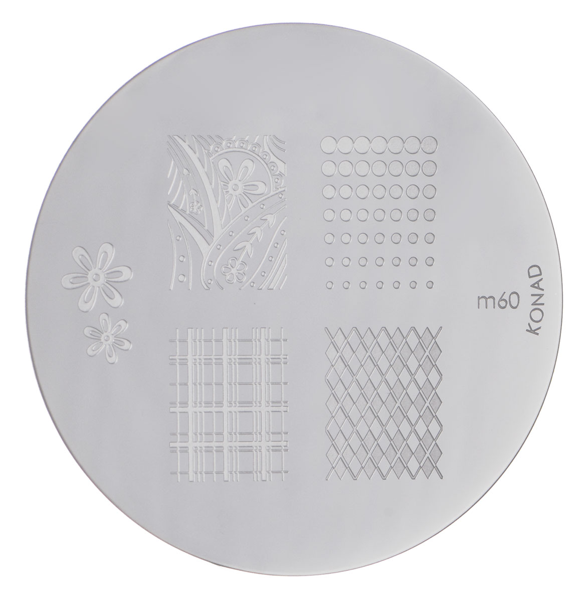 Konad Печатная форма (диск) M60 image plateSN-IPM060 Konad Печатная форма (диск) M60 image plateSN-IPM060Диск для стемпинга. Теперь создавать дизайны на ногтях стало очень просто