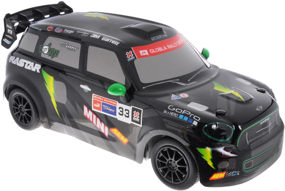 Rastar Радиоуправляемая модель Mini Countryman JCW RX масштаб 1:1471100 Rastar Радиоуправляемая модель Mini Countryman JCW RX масштаб 1:1471100Радиоуправляемая модель Rastar Mini Countryman JCW RX станет отличным подарком любому мальчику! Все дети хотят иметь в наборе своих игрушек ослепительные, невероятные и крутые автомобили на радиоуправлении. Тем более, если это автомобиль известной марки с проработкой всех деталей, удивляющий приятным качеством и видом. Одной из таких моделей является автомобиль на радиоуправлении Rastar Mini Countryman JCW RX. Это точная копия настоящего авто в масштабе 1:14. Авто обладает неповторимым провокационным стилем и спортивным характером. Модель отличается потрясающей маневренностью, динамикой и покладистостью. Возможные движения: вперед, назад, вправо, влево, остановка. Имеются световые эффекты. Пульт управления работает на частоте 27 MHz. Для работы игрушки необходимы 5 батареек типа АА (не входят в комплект). Для работы пульта управления необходима 1 батарейка 9V (6F22) (не входит в комплект).