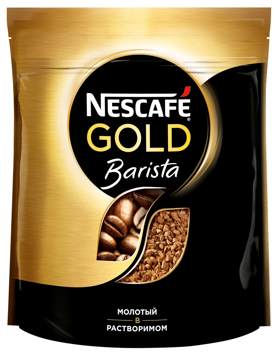 Nescafe Gold Barista кофе растворимый сублимированный, 75 г12281245 Nescafe Gold Barista кофе растворимый сублимированный, 75 г12281245Создайте неповторимую атмосферу кофейни у себя дома вместе с кофе Nescafe Gold Barista. Благодаря сбалансированной комбинации растворимого и молотого кофе особого ультратонкого помола, кофе Nescafe Gold Barista обладает богатым ароматом и насыщенным вкусом.