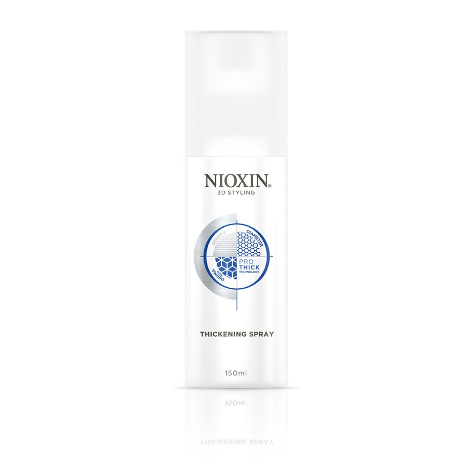 Nioxin 3D Styling Thickening Spray - Спрей для объема 150 мл81508313/4031 Nioxin 3D Styling Thickening Spray - Спрей для объема 150 мл81508313/4031Спрей для придания текстуры и объема способствует созданию объемных причесок. Технология ProThick ProThick – это профессиональный комплекс уплотняющих полимеров, который обертывает каждый волос и формирует связи между волосами для создания объема. Полимерный комплекс увеличивает толщину каждого волоса, а созданный объем позволят легко уложить волосы в объемную прическу.