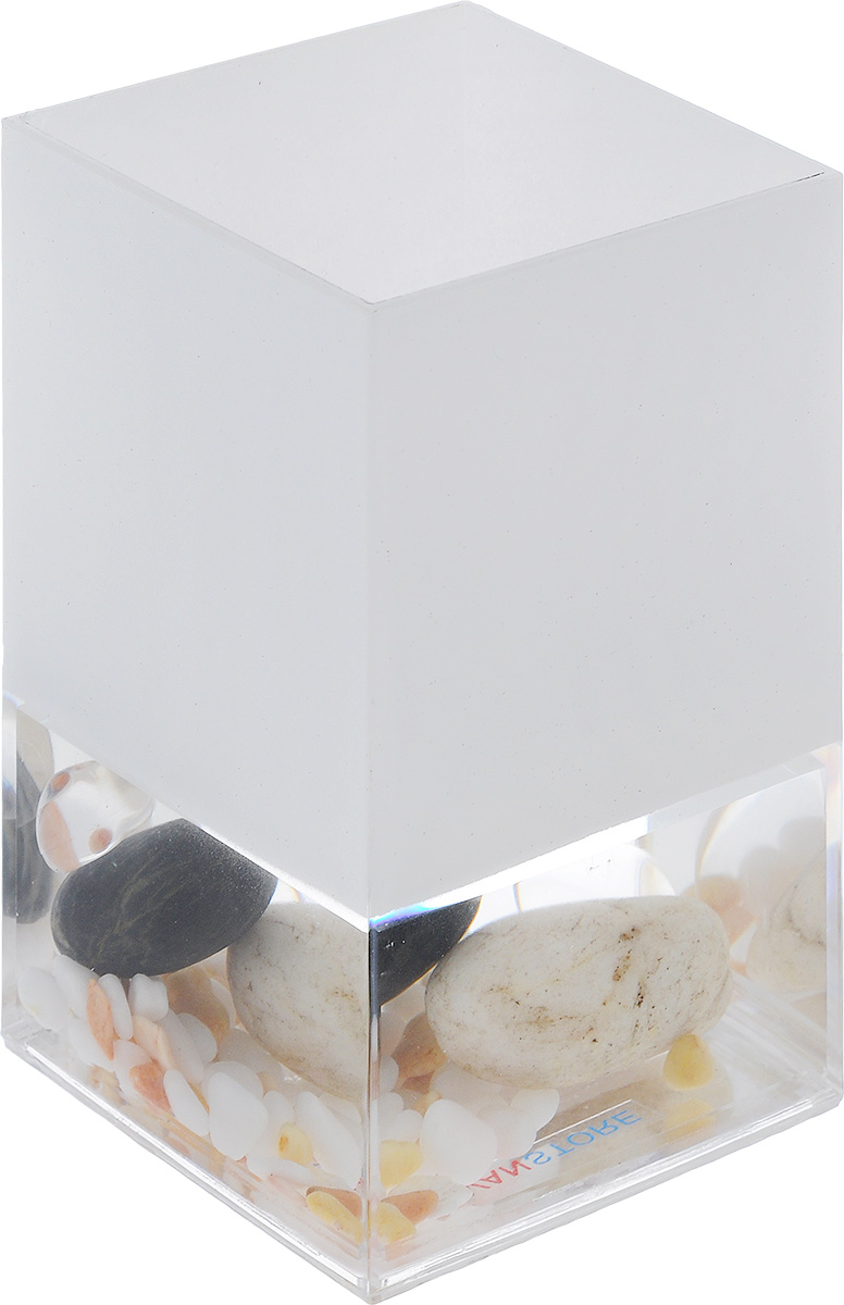 Стакан для ванной комнаты Vanstore Stones, высота 12 см383-01 Стакан для ванной комнаты Vanstore Stones, высота 12 см383-01Стакан для ванной комнаты Vanstore Stones изготовлен из высококачественного пластика. В стакане удобно хранить зубные щетки, пасту и другие принадлежности. Такой аксессуар для ванной комнаты стильно украсят интерьер и добавят в обычную обстановку яркие и модные акценты. Размер стакана: 6,5 х 6,5 х 12 см.