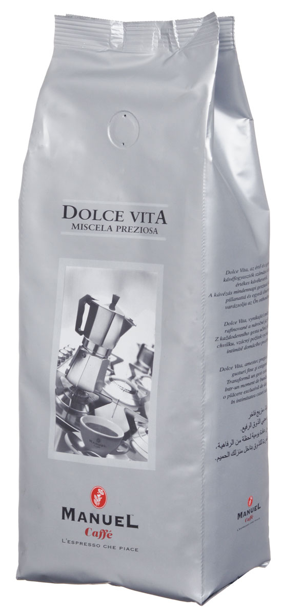 Manuel Dolce Vita кофе в зернах, 500 г8006536000141 Manuel Dolce Vita кофе в зернах, 500 г8006536000141Manuel Dolce Vita - натуральный жареный кофе в зернах. Это отборная ароматная смесь с приятным сбалансированным вкусом.
