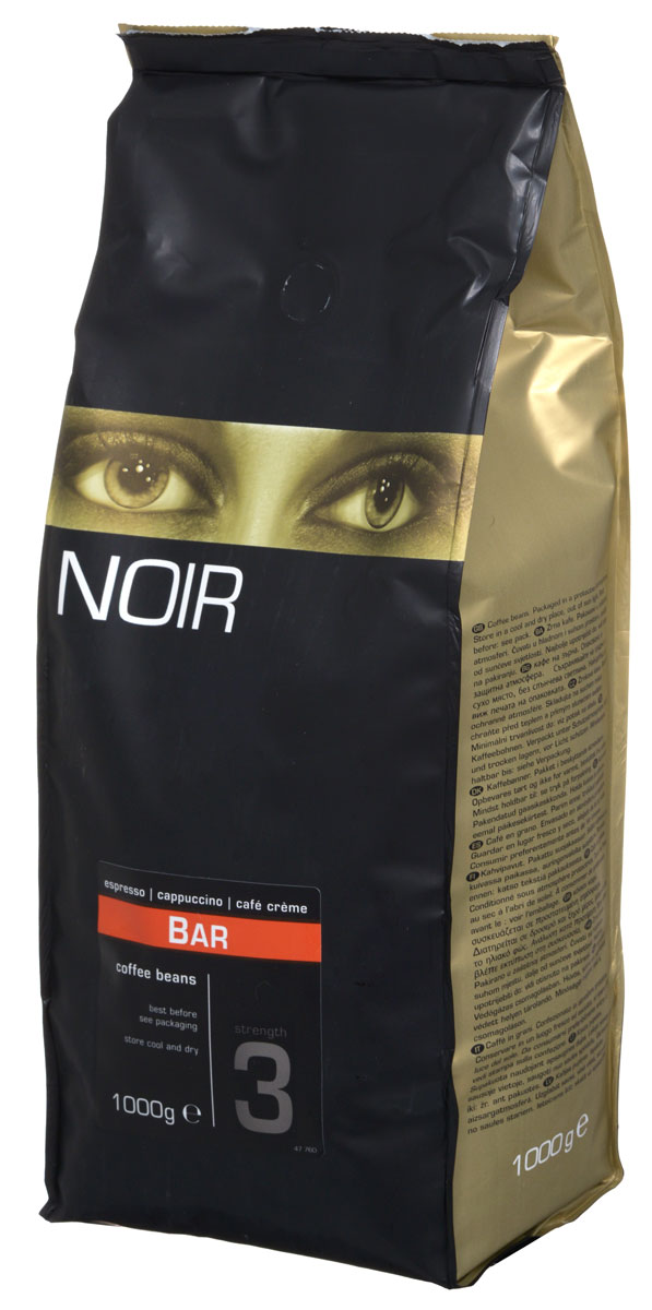 Noir Bar кофе в зернах, 1 кг8714858476659 Noir Bar кофе в зернах, 1 кг8714858476659Noir Bar - мягкая композиция зерен Арабики и Робусты средней обжарки с яркими ореховыми нотами и травянистыми оттенками. Создана для наслаждения.
