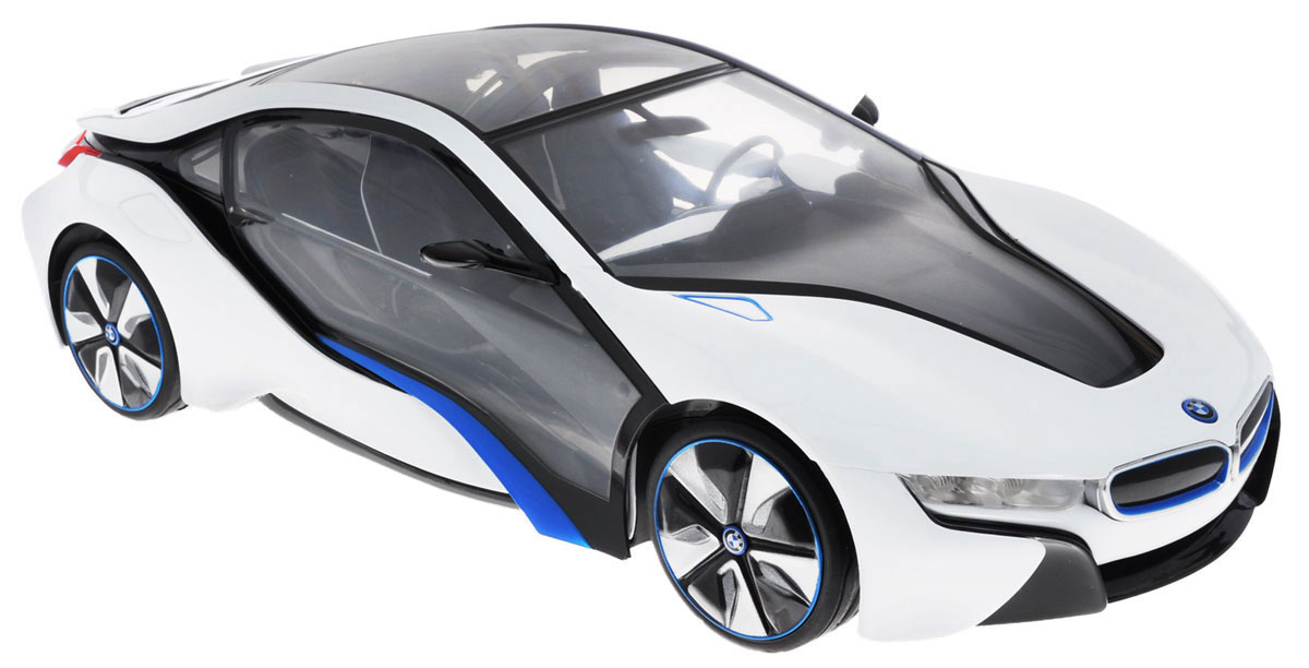 Rastar Радиоуправляемая модель BMW i8 цвет белый серый масштаб 1:1449600 Rastar Радиоуправляемая модель BMW i8 цвет белый серый масштаб 1:1449600Радиоуправляемая модель Rastar BMW I8 невероятно точно повторяет роскошный силуэт настоящего автомобиля. Маневренная и реалистичная выполнена в точной детализации с настоящим автомобилем в масштабе 1:14. Управление машиной происходит с помощью пульта. Машинка двигается вперед и назад, поворачивает направо, налево и останавливается. Имеются световые эффекты. Колеса игрушки прорезинены и обеспечивают плавный ход, машинка не портит напольное покрытие. Радиоуправляемые игрушки способствуют развитию координации движений, моторики и ловкости. Ваш ребенок часами будет играть с моделью, придумывая различные истории и устраивая соревнования. Машина работает от 5 батареек напряжением 1,5V типа АА (не входят в комплект). Пульт управления работает от батарейки 9V типа Крона (не входит в комплект).