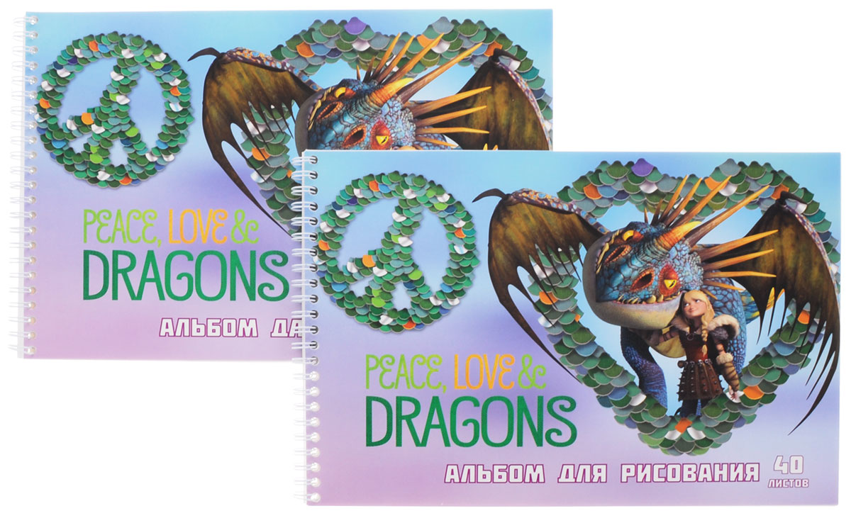 Action! Набор альбомов для рисования Dragons 40 листов 2 штDR-AAS-40_голубой дракон Action! Набор альбомов для рисования Dragons 40 листов 2 штDR-AAS-40_голубой драконАльбомы для рисования Action! Dragons порадуют маленького художника и вдохновят его на творчество. Альбомы на боковой металлической спирали изготовлены из белой офсетной бумаги с яркой обложкой из мелованного картона, оформленной изображением персонажей мультсериала Dragons. В альбоме 40 листов. Высокое качество бумаги позволяет рисовать в альбоме карандашами, фломастерами, акварельными и гуашевыми красками. В наборе два альбома. Создание собственных картинок приносит детям настоящее удовольствие. И увлечение изобразительным творчеством носит не только развлекательный характер: оно развивает цветовое восприятие, зрительную память и воображение. Во время рисования совершенствуется ассоциативное, аналитическое и творческое мышление. Занимаясь изобразительным творчеством, малыш тренирует мелкую моторику рук, становится более усидчивым и спокойным.