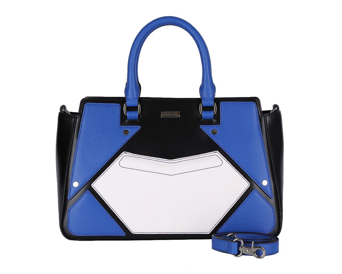 Сумка женская Leo Ventoni, цвет: черный, синий, белый. 2300428023004280 nero/bianco/blue Сумка женская Leo Ventoni, цвет: черный, синий, белый. 2300428023004280 nero/bianco/blueСтильная женская сумка Leo Ventoni выполнена из натуральной кожи с фактурным тиснением, оформлена металлической фурнитурой. Изделие содержит одно отделение, которое закрывается на молнию. Внутри расположены два накладных кармашка для мелочей, карман-средник на молнии и врезной карман на молнии. Снаружи, на задней стороне сумки, расположен врезной карман на застежке-молнии. Лицевая сторона сумки дополнена накладным карманом. Сумка оснащена двумя практичными ручками, которые крепятся к основанию сумки с помощью металлической фурнитуры, и съемным плечевым ремнем. Дно сумки оснащено металлическими ножками. Оригинальный аксессуар позволит вам завершить образ и быть неотразимой.