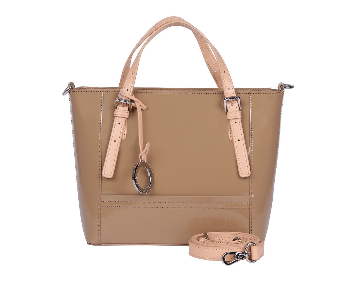 Сумка женская Galaday, цвет: хаки. GD6020GD6020-khaki Сумка женская Galaday, цвет: хаки. GD6020GD6020-khakiСтильная женская сумка Galaday выполнена из натуральной лакированной кожи. Изделие содержит одно отделение, которое закрывается на молнию. Внутри расположены два накладных кармашка для мелочей, карман- средник на молнии и врезной карман на молнии. Снаружи, на задней стороне сумки, расположен врезной карман на застежке-молнии. Сумка оснащена двумя практичными ручками регулируемой длины, ручки крепятся к основанию сумки с помощью металлической фурнитуры, и съемным плечевым ремнем, длина которого регулируется при помощи пряжки. Оригинальный аксессуар позволит вам завершить образ и быть неотразимой.