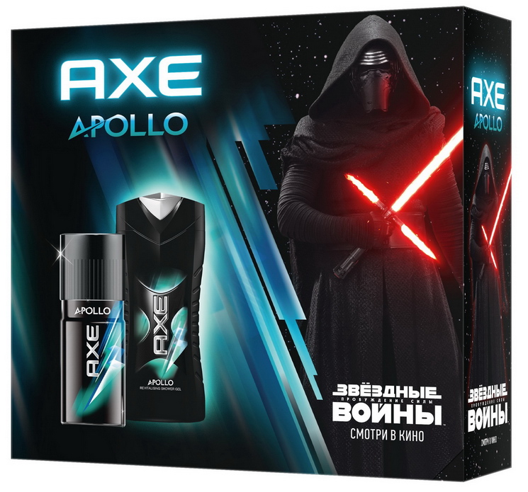 Axe Подарочный набор Аполло Звездные войны: гель для душа, 250 мл, дезодорант, 150 мл67036854_Кайло Рен Axe Подарочный набор Аполло Звездные войны: гель для душа, 250 мл, дезодорант, 150 мл67036854_Кайло РенAxe Подарочный набор Аполло Звездные войны: гель для душа, 250 мл, дезодорант, 150 мл