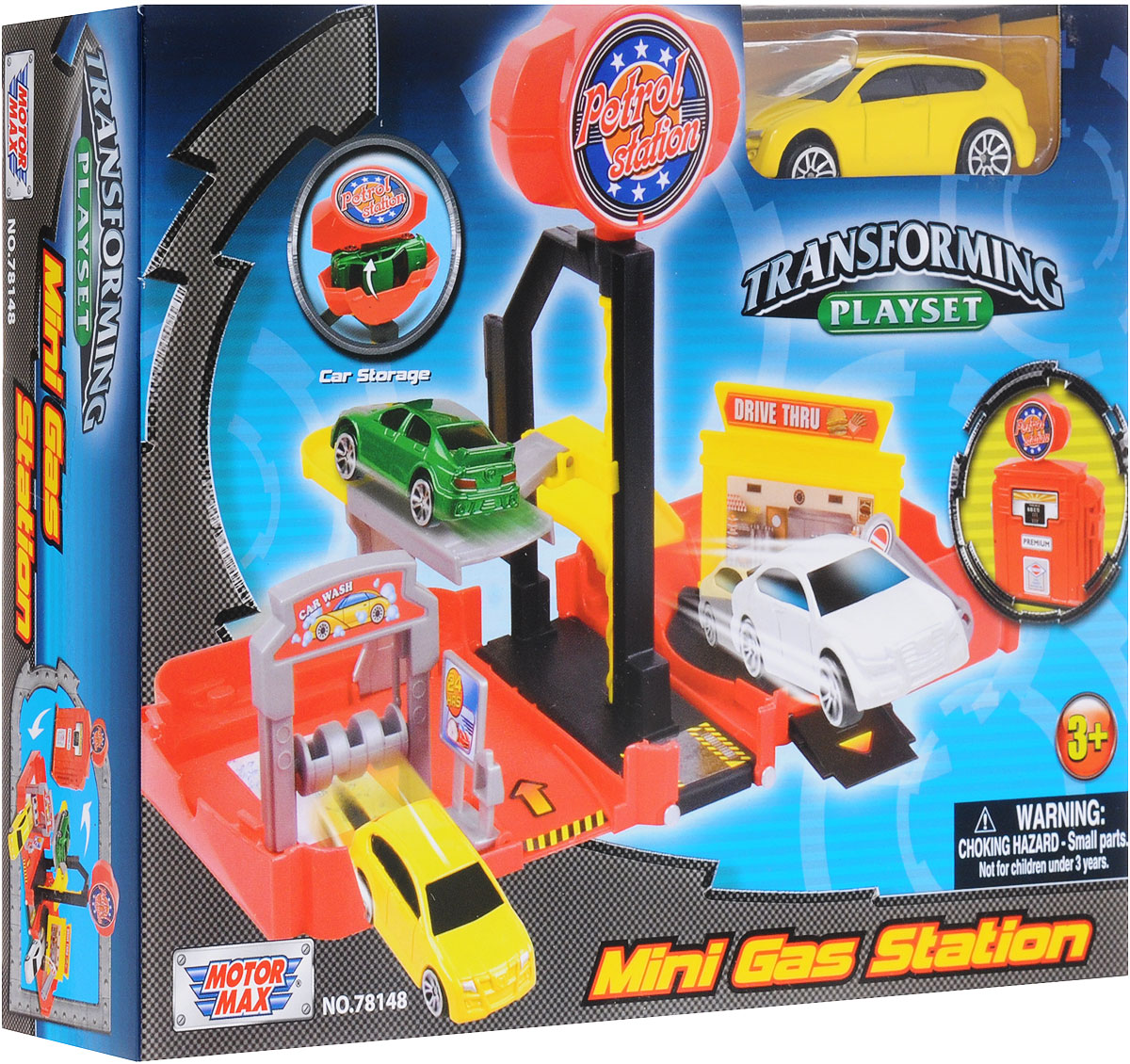 MotorMax Игрушечный трек Мини-заправочная станция78148 MotorMax Игрушечный трек Мини-заправочная станция78148Игровой набор MotorMax Мини-заправочная станция непременно понравится вашему юному водителю. Он состоит из пластиковых элементов, с помощью которых можно собрать мини-автозаправку с мойкой и закусочной. В комплект также входит машинка. Схематичная инструкция по сборке поможет собрать заправку правильно и быстро. Ваш ребенок с удовольствием будет играть с набором, придумывая разные истории. Все наборы MotorMax объединяются между собой, так что вы можете создать настоящий мегаполис, со своей собственной инфраструктурой. Дети могут часами увлеченно управлять таким городом, представляя себя в разных социальных ролях, что благотворно сказывается на их развитии.
