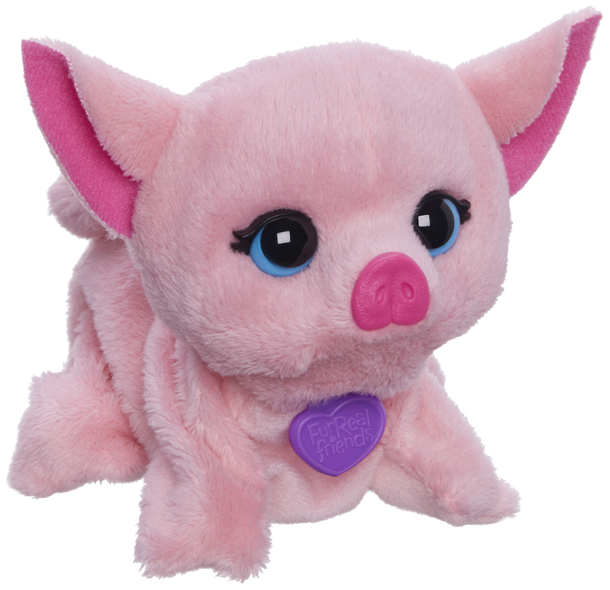 FurReal Friends Интерактивная игрушка ХрюшаB0698EU4_B2769 FurReal Friends Интерактивная игрушка ХрюшаB0698EU4_B2769Ваш ребенок мечтает о красивом маленьком зверьке, но нет возможности исполнить его желание? Анимированная игрушка FurReal Friends Поющие зверята. Хрюша приведет в восторг вашего малыша. Приятная на ощупь игрушка выполнена в виде очаровательного розового поросенка с голубыми глазками. При нажатии кнопки на его спинке он поднимает голову и издает забавные мелодичные звуки. Игрушка принесет ребенку много радости и станет верным другом на долгое время. Рекомендуется докупить 2 батарейки напряжением 1,5V типа LR44/AG13/А76 (товар комплектуется демонстрационными).