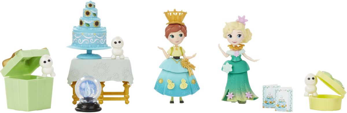 Disney Frozen Игровой набор Холодное торжество B5192B5191EU4_B5192 Disney Frozen Игровой набор Холодное торжество B5192B5191EU4_B5192Наступает пора праздновать день рождения Анны и способности Эльзы могут подарить всем гостям множество приятных сюрпризов. Игровой набор Disney Frozen Холодное торжество, созданный по мотивам диснеевского мультфильма, включает Анну и Эльзу в праздничных нарядах, трех снеговиков, два подарка, праздничный торт, снежный шар и два приглашения на праздник. Юбки, баски и корсеты кукол можно снимать, чтобы легко менять наряды. Вашей маленькой мечтательнице понравится создавать наряды куклам и дополнять их внешний вид украшениями из набора. Девочки могут украшать своих героинь другими аксессуарами и нарядами (продаются отдельно). Набор для праздника продается в чемоданчике с ручкой, чтобы ваша девочка могла носить его с собой куда угодно!