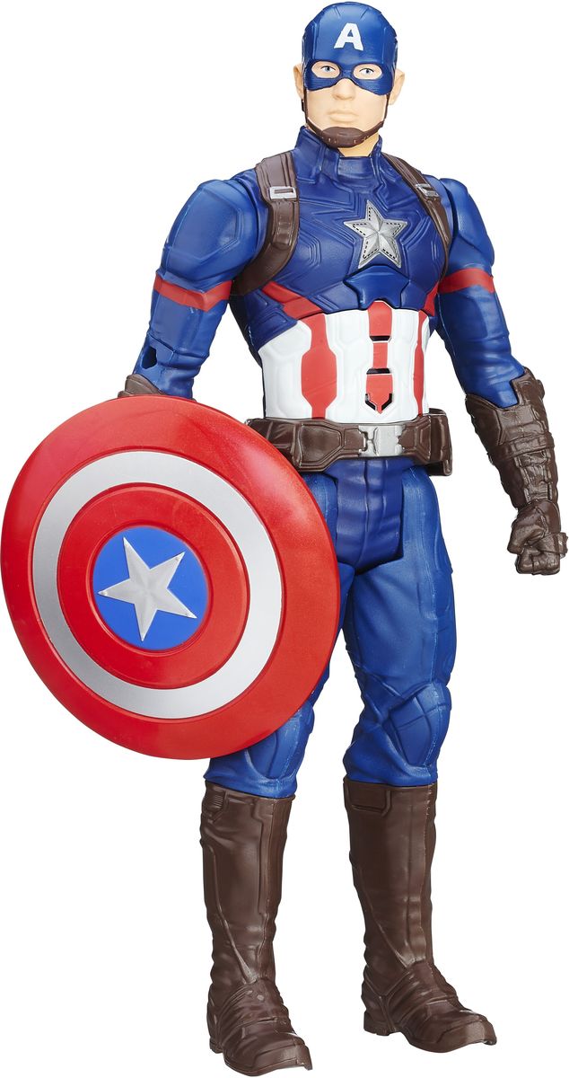 Avengers Фигурка Капитан АмерикаB6176121 Avengers Фигурка Капитан АмерикаB6176121Фигурка Avengers Титаны: Капитан Америка порадует любого маленького поклонника знаменитого фильма Мстители (Avengers). Фигурка изготовлена из высококачественного прочного пластика и выполнена в виде супергероя Капитана Америки. Фигурка имеет 5 точек артикуляции - голова, руки и ноги подвижны. В центре груди имеется кнопка, которая включает звуковые эффекты - фразы из фильма и звуки сражения. В комплект также входит оружие героя - его верный щит. Капитан Америка - альтер эго Стива Роджерса, болезненного юноши, который был усилен экспериментальной сывороткой до максимума физической формы, доступной человеку, дабы помочь военным операциям США. Капитан Америка одет в костюм, раскрашенный на мотив американского флага, и вооружён неразрушимым щитом, который можно использовать в качестве оружия. Фигурка понравится как детям, так и взрослым коллекционерам, она станет отличным сувениром или займет достойное место в коллекции любого поклонника комиксов о непобедимых...