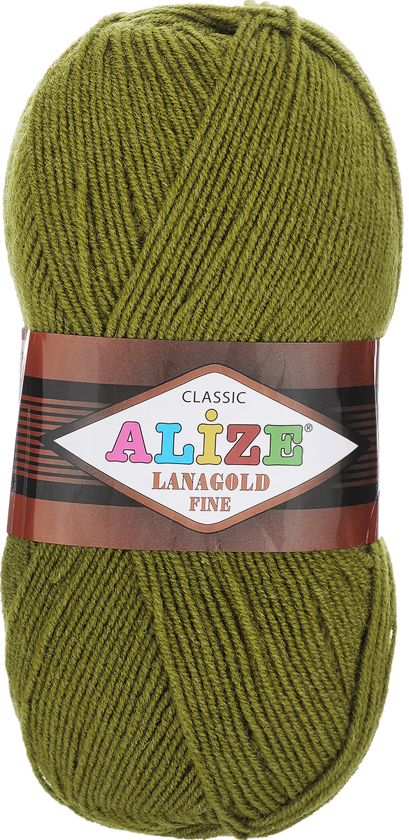 Пряжа для вязания Alize Lanagold Fine, цвет: хаки (233), 390 м, 100 г, 5 шт547499_233 Пряжа для вязания Alize Lanagold Fine, цвет: хаки (233), 390 м, 100 г, 5 шт547499_233Alize Lanagold Fine - это полушерстяная пряжа для ручного вязания. Нить плотно скручена, гибкая, послушная, не пушится, не электризуется, аккуратно ложится в петли и не деформируется после распускания. Стойкое равномерное окрашивание обеспечивает широкую палитру оттенков, высокое качество материала и используемых красителей защищает от потери цвета. Соотношение шерсти и акрила - формула практичности. Высокие тепловые характеристики сочетаются с эстетикой, носкостью и простотой ухода за вещью. Классическая пряжа для зимнего сезона, может использоваться для детской и взрослой одежды. Alize Lanagold Fine - универсальная пряжа, которая будет хорошо смотреться в узорах любой сложности. Рекомендуемый размер спиц 2,5-4 мм и крючка 2-4 мм. Состав: 49% шерсть, 51% акрил.