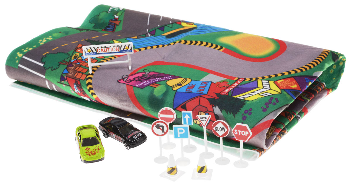 Big Motors Игровой набор Гоночный трек цвет машин салатовый черный89631_салатовый черный Big Motors Игровой набор Гоночный трек цвет машин салатовый черный89631_салатовый черныйИгровой набор от Big Motors непременно привлечет внимание вашего малыша и не позволит ему скучать. Набор включает в себя 2 машинки, 10 дорожных знаков и игровое поле-коврик с городскими трассами. Этот чудесный набор будет отличным подарком любому мальчишке. Он сможет часами играть в него, придумывая все новые и новые истории.