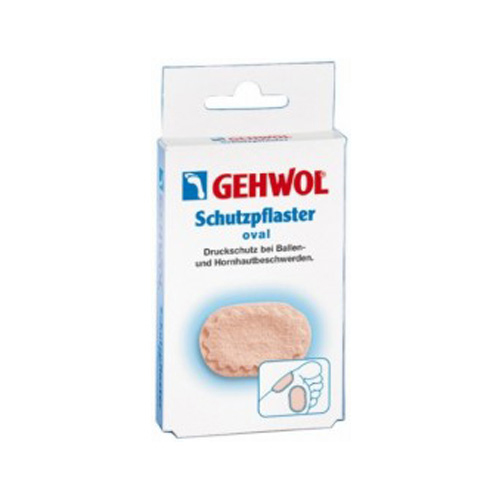 Gehwol Schutzpflaster Oval - Овальный защитный пластырь 4 шт1*26110 Gehwol Schutzpflaster Oval - Овальный защитный пластырь 4 шт1*26110Овальный защитный пластырь Геволь (Gehwol Schutzpflaster Oval) изготовлен из мягкой ткани, благодаря чему очень удобен для защиты от надавливания на подушечки стоп и пальцев, а также натертых участков кожи. Медицинский продукт. Назначение: для ослабления болезненных ощущений сдавленности при мозолях, натертых местах и наличии давления. Количество: 4 шт
