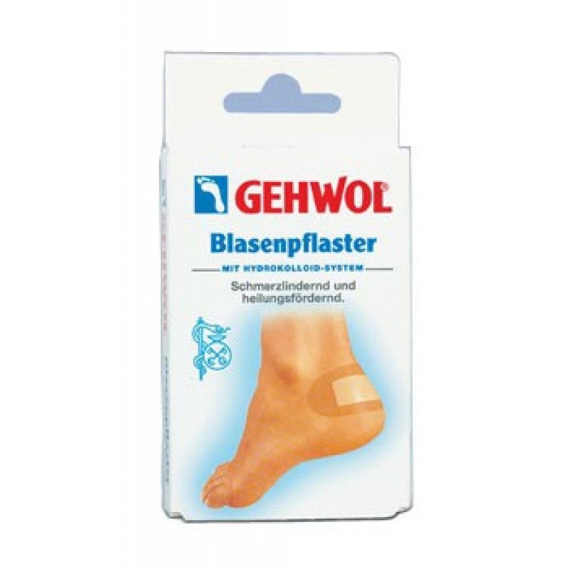 Gehwol Blasenpflaster - Заживляющий пластырь 6 шт1*27620 Gehwol Blasenpflaster - Заживляющий пластырь 6 шт1*27620Заживляющий пластырь Геволь (Gehwol Blasenpflaster) с гидроколлоидной системой способствует естественному процессу заживления волдырей, натертостей и повреждений кожных покровов. Медицинский продукт. Назначение: применяется для фиксации и ускорения процесса заживления натертостей, волдырей и повреждений кожи ног. Количество: 6 шт