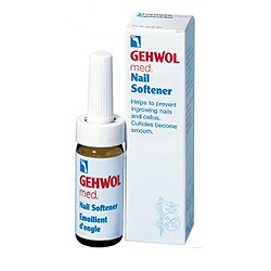 Gehwol Med Nail Softener - Смягчающая жидкость для ногтей 15 мл1*40401 Gehwol Med Nail Softener - Смягчающая жидкость для ногтей 15 мл1*40401Смягчающая жидкость для ногтей Геволь мед (Gehwol med Nail Softener) - облегчает нежелательное давление ногтя на окружающие ткани. Назначение: Сохраняет эластичность ногтей и предотвращает сильное ороговение. Делает кожу около ногтей эластичной.