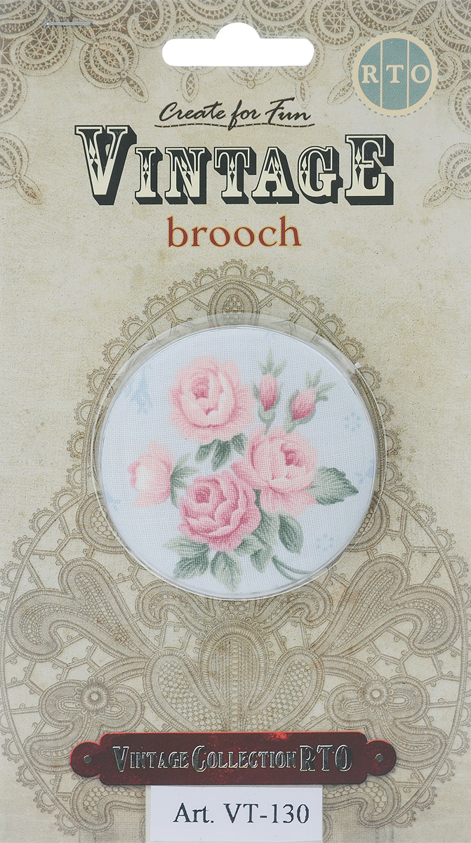 Брошь RTO Vintage. Brooch, цвет: светло-серый, розовый, зеленый, диаметр 6 см. VT-130VT-130 Брошь RTO Vintage. Brooch, цвет: светло-серый, розовый, зеленый, диаметр 6 см. VT-130VT-130Изящная брошь RTO Vintage. Brooch, выполненная из хлопчатобумажной ткани в винтажном стиле, оформлена ярким рисунком цветов. Брошь RTO Vintage. Brooch - эффектный аксессуар для создания гармоничного женского образа. Она дополнит костюм или платье, сочетается с сумкой, поясом и туфлями. Меняются стили, меняется и её внешний вид, но свою актуальность брошь сохраняет. Круглая форма броши, олицетворяет бесконечность, целостность и завершенность, идеально соответствует утонченности женского образа. Нет острых углов и прямых линий: все обтекаемо, обворожительно, грациозно.
