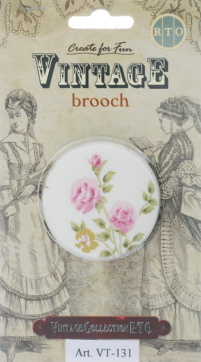 Брошь RTO Vintage. Brooch, цвет: белый, розовый, зеленый, диаметр 6 смVT-131 Брошь RTO Vintage. Brooch, цвет: белый, розовый, зеленый, диаметр 6 смVT-131Изящная брошь RTO Vintage. Brooch, выполненная из хлопчатобумажной ткани в винтажном стиле, оформлена ярким рисунком цветов. Брошь RTO Vintage. Brooch - эффектный аксессуар для создания гармоничного женского образа. Она дополнит костюм или платье, сочетается с сумкой, поясом и туфлями. Меняются стили, меняется и её внешний вид, но свою актуальность брошь сохраняет. Круглая форма броши олицетворяет бесконечность, целостность и завершенность, идеально соответствует утонченности женского образа. Нет острых углов и прямых линий: все обтекаемо, обворожительно, грациозно.